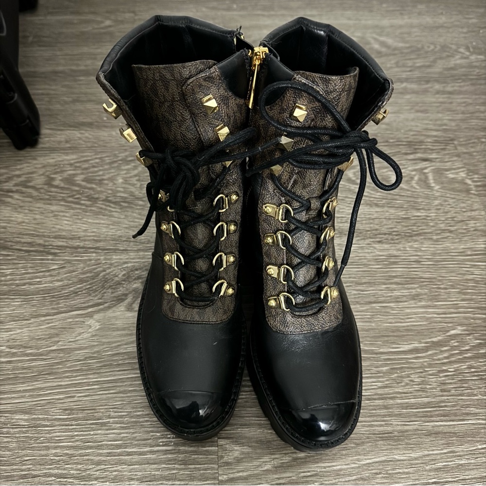 Michael Kors Logo Combat Boots